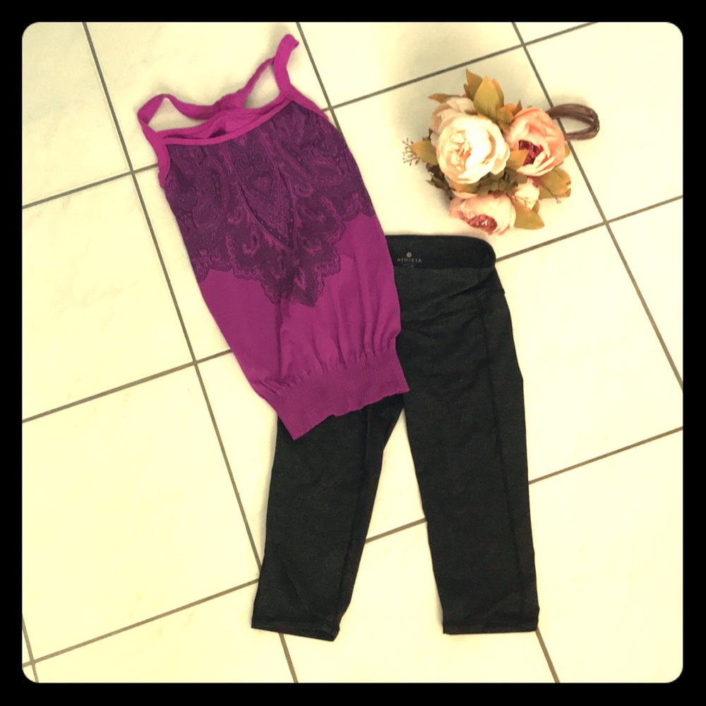 Athleta tank and Capri workout bundle
